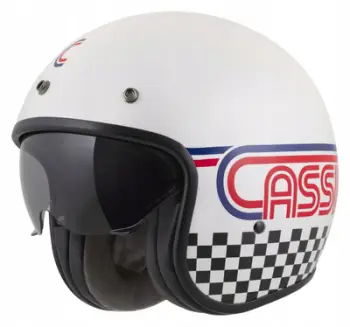 Kasko moto e hapur Cassida Oxygen 2.0 Rondo, xham dielli, madhësia XS, e bardhë perlë