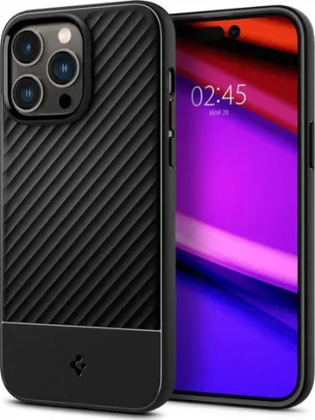 Mbështjellës telefoni Spigen Core Armor ACS04661, për iPhone 14 Pro 6.1", i zi