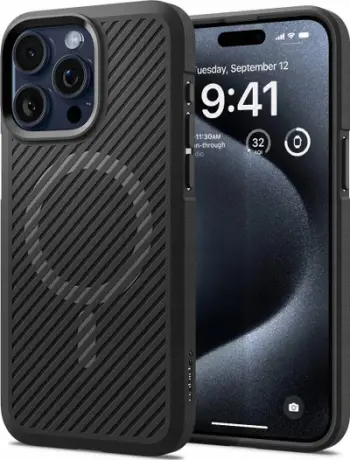 Mbështjellës telefoni Spigen Core Armor MagFit për iPhone 16 Pro Max, kompatibil me MagSafe, i zi mat
