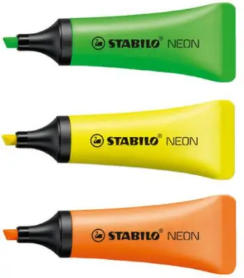Set markuesish Corex Stabilo Neon 72/3-2, 3 ngjyra