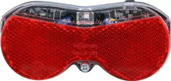 Dritë e pasme biçiklete Dunlop LED, 3 LED, me reflektor, e kuqe