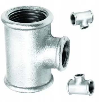 Pjesë lidhëse AGAflex Swivel Tee, 1" x 1/2" x 1", e galvanizuar