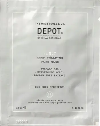 Set maska fytyre Depot 800 Skin Specifications No. 807, 12 copë, acid hyaluronik, 13ml