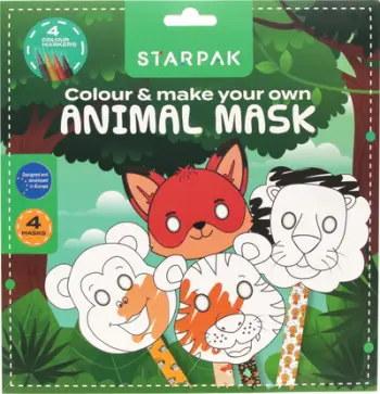 Set maska kafshësh Starpak Animal Masks, 4 copë, për ngjyrosje