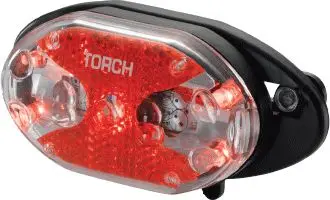 Dritë e pasme biçiklete TORCH TAIL BRIGHT 5X, 5 LED, me bateri, e zezë
