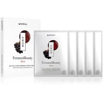 Set Maska për fytyrë KORIKA FermentBeauty Wine, 5x 20 g