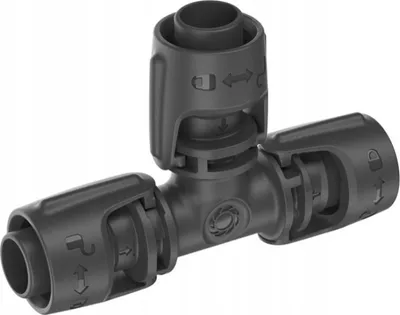Pjesë lidhëse Gardena Micro Drip T-Joint, 13mm 1/2", e zezë - 1