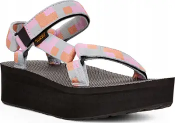 Sandale për femra Teva Flatform Universal, platformë 4.4 cm, rripa poliester, të zeza