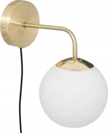Applikator muri Atmosphera Dris, xham dhe metal, 15 cm, e bardhë ari