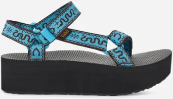 Sandale për femra TEVA Flatform Universal, platformë 4.5 cm, black yellow