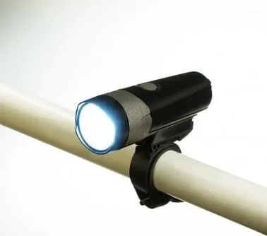 Dritë e përparme biçiklete TS2217, LED, e rikarikueshme USB, e zezë - 1
