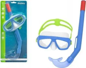 Set maskë snorkel për fëmijë Aqua Champ Essential, polikarbonat, pa lateks, ngjyra të përziera