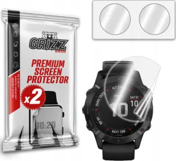 Film mbrojtës keramik GrizzGlass CeramicFilm për Garmin Fenix 6X 6X Pro, transparencë e lartë, paketim OxyFree