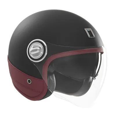 Helmetë jet për motor Nox Premium Heritage, për të rritur, retro, e zezë - 1