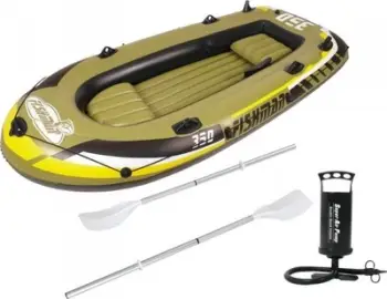 Varkë e fryrë JiLong Pontoon Fishman 350 Set, 3.05m, kapacitet 340kg, jeshile