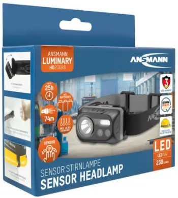 Dritë koke ANSMANN Mobile Light HD230BS, me bateri, e zezë