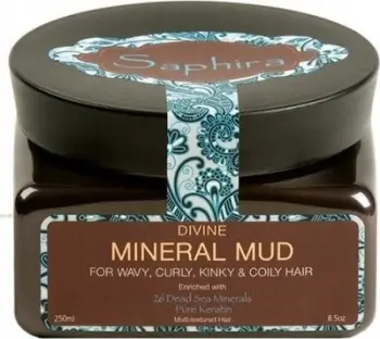 Maskë flokësh Saphira Divine Mineral Mud, për kaçurrela dhe onde, hidratim i thellë, pa sulfate, pa parabene