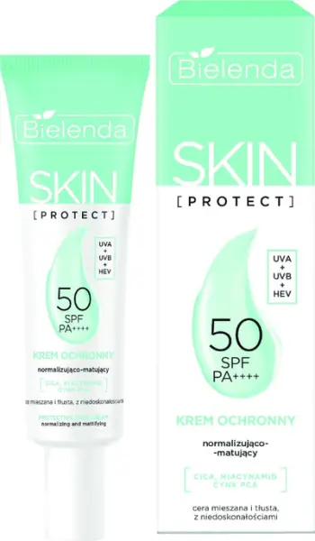 Krem fytyre Bielenda Skin Protect SPF50, efekt matifikues, 40ml