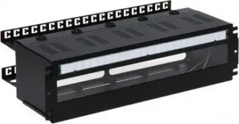 Strehë sigurimesh Pulsar A19-TS-35/OB-3U/160, për kabinete RACK 19", 3U, e zezë