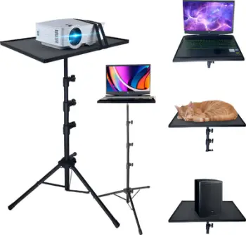 Shtyllë projektori Mozos PL2, lartësi 55 150 cm, ngarkesë 8 kg, e zezë