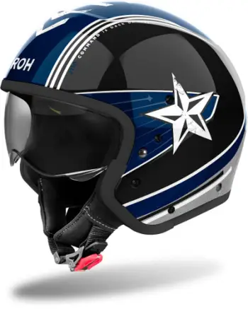 Helmetë modulare Airoh J 110 Command, për motoçikletë, M, blu e errët e zezë gri