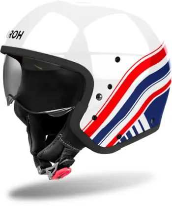 Helmetë modulare Airoh J 110 Eon, Composite Carbon, madhësia M, e bardhë kaltër kuqe