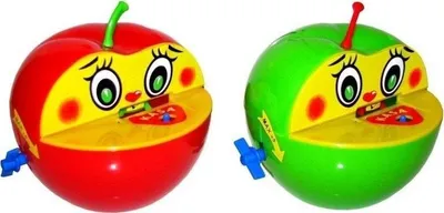 Arkë kursimi retro Apple With Worm, dekor, shumëngjyrëshe - 1