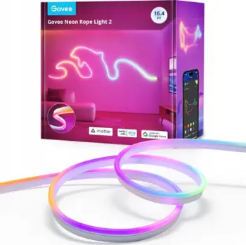 Dritë LED dekorative Govee Neon Strip Light Matter, 5m, shumëngjyrëshe