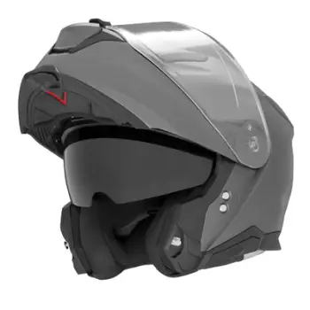 Helmetë modulare motoçiklete Nox N967, polikarbonat, hipolergjike, gri