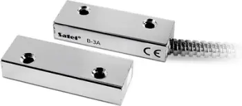 Detektor magnetik Satel B-3A, reed switch metalik, montim sipërfaqësor, argjendtë