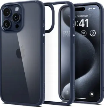 Futrollë telefoni Spigen Ultra Hybrid, 6.9", transparente, blu navy