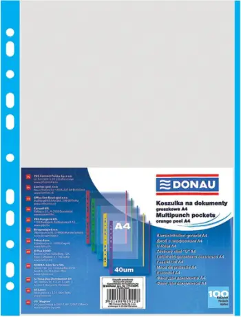 Mbështjellëse dokumentesh Donau Crystal, A4, 100 copë