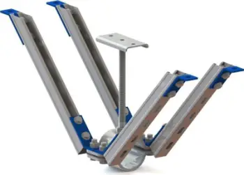 Pjesë lidhëse Unistrut BAKS XX3 MF135, kënd 135°, për profil 41mm, vrimë 17mm, e galvanizuar