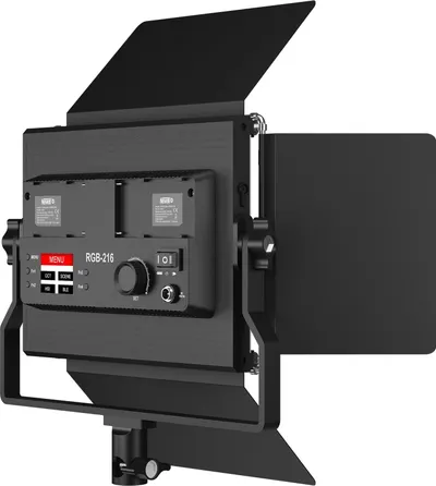 Dritë LED Newell Vividha Max RGB, panel profesional, me barn doors, e zezë - 3
