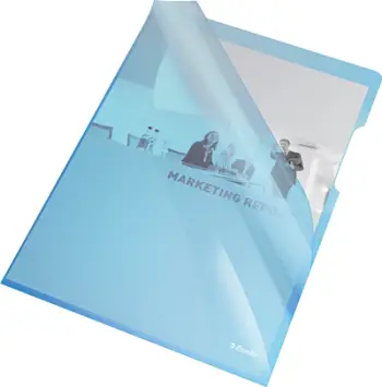 Mbështjellëse dokumentesh Esselte Sheet Protectors, A4, 150 mikron, 25 copë, me shirit blu