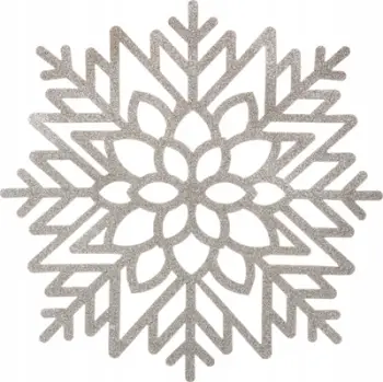 Set mbështjellës tavoline Christmas Snowflake, diametër 42 cm, PVC, ngjyrë ari