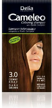 Shampo ngjyrosës për flokë Delia, 3.0 Dark Brown - 1