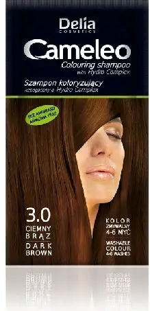 Shampo ngjyrosës për flokë Delia, 3.0 Dark Brown