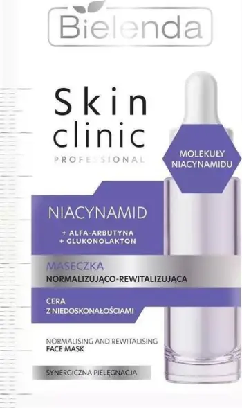 Maskë fytyre Bielenda Skin Clinic Professional Niacinamide, normalizuese dhe rigjallëruese, 8 g
