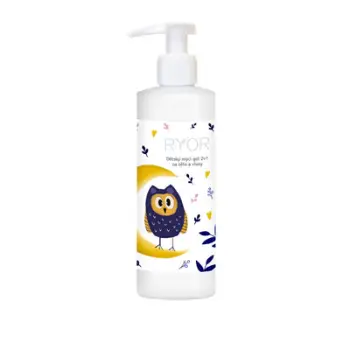 Xhel larës 2-në-1 për trupin dhe flokët për fëmijë RYOR, 200 ml