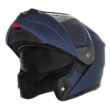Helmetë modullare për motoçikletë Nox N968, polikarbonat, mbrojtës dielli, e zezë