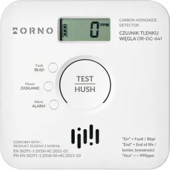 Detektor monoksidi karboni Tuya Smart, Wi-Fi, sensor 10 vjet, me bateri