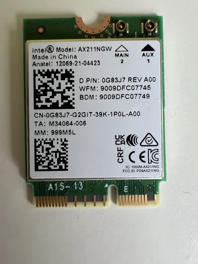 Kartë rrjeti Wi-Fi Dell M.2 2230 E, Wi-Fi 6E - 1