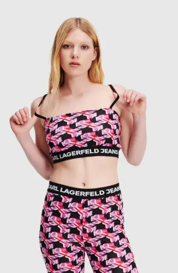klj monogram jersey bandeau