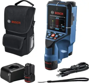 Detektor muri Bosch D TECT 200 C, skaner 20 cm, ekran LCD, blu