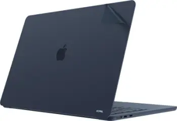 Set mbrojtës JCPAL MacGuard Two in One për MacBook Air 15" M2 M3 M4, folie sipër dhe poshtë, çantë notebook, e zezë