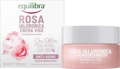 Krem fytyre Equilibra Rose Anti-Aging, 50ml, acid hialuronik - 1