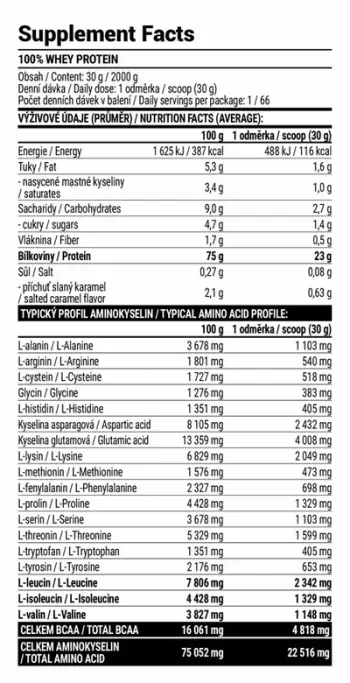 Suplemente Extrifit 100% Whey Instant Protein, Vanilla, 2kg, 66 Servime