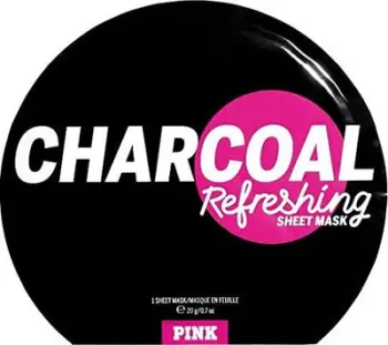 Maskë fytyre Just Beauty Pink Charcoal, fletë njëpërdorimshe, pastruese dhe freskuese