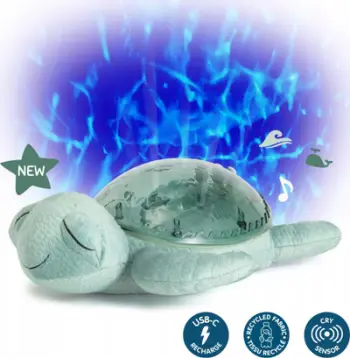 Dritë nate Cloud B Tranquil Turtle, projektor me valë oqeani, USB C, jeshile